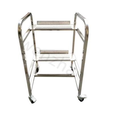 Alquiler de carros de alimentación de aleación de aluminio JUKI SMT 2 capas con rueda omnidireccional