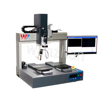 Máquina de soldadura de PCB con doble cabeza 5 Ejes de escritorio Estación de soldadura de hierro robótico con visión
